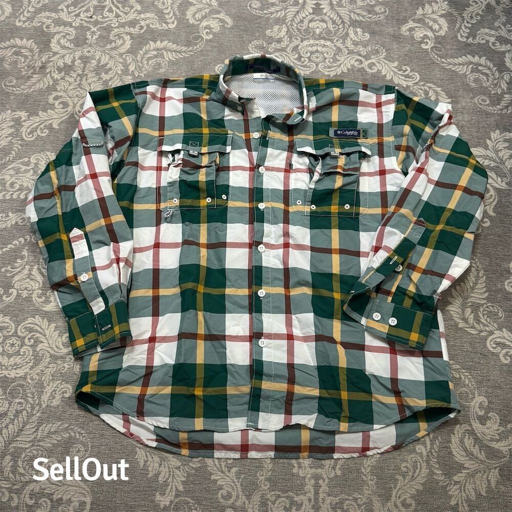 Columbia Men's Plaid Long Sleeve Shirt Multicolor Size M